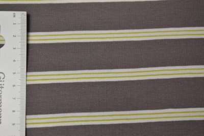 Jersey "Stripe" grau weiß mit hellgrünen Streifen